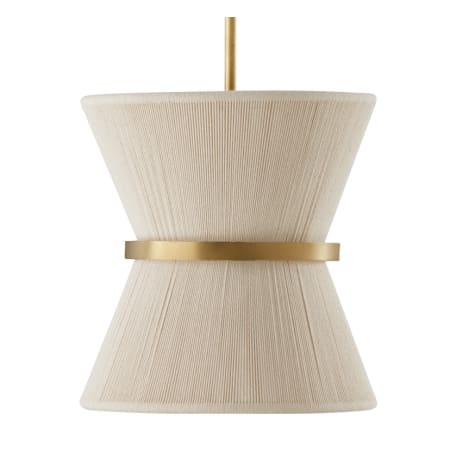 Capital Lighting Cecilia 12" Wide Pendant Bleached Natural Rope / Patinaed Brass