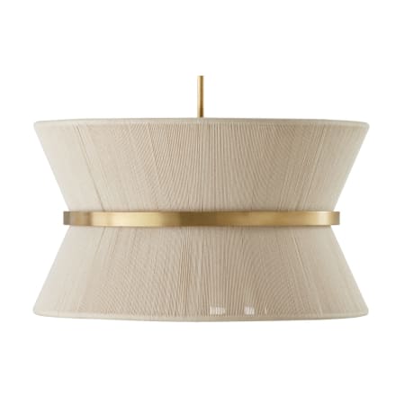 Capital Lighting Cecilia 8 Light 24" Wide Pendant Bleached Natural Rope / Patinaed Brass