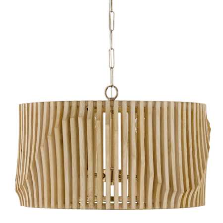 Capital Lighting Archer 4 Light 24" Wide Wood Pendant Blonde Wood / Matte Brass