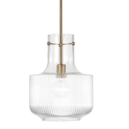 Capital Lighting Nyla 11" Wide Abstract Pendant Aged Brass