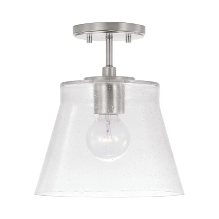 Capital Lighting Baker 11" Wide Semi-Flush Ceiling Fixture / Pendant Brushed Nickel