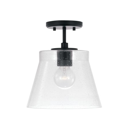 Capital Lighting Baker 11" Wide Semi-Flush Ceiling Fixture / Pendant Matte Black