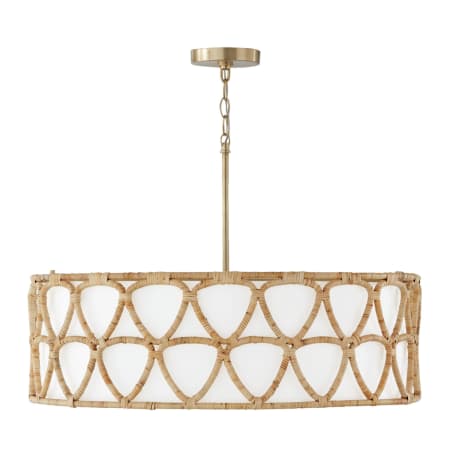 Capital Lighting Tulum 4 Light 28" Wide Drum Chandelier Matte Brass
