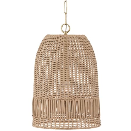 Capital Lighting Naomi 14" Wide Wood Pendant Matte Brass