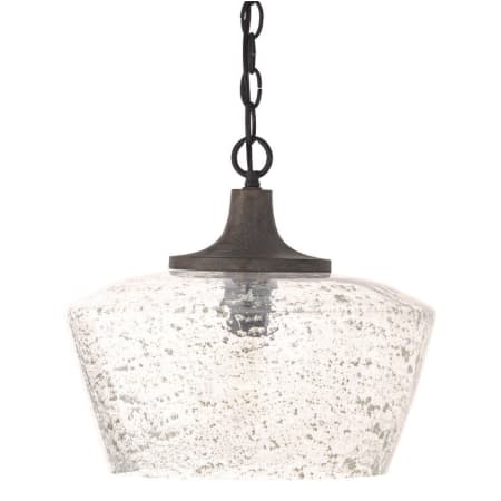 Capital Lighting Clive 14" Wide Pendant Carbon Grey / Black Iron