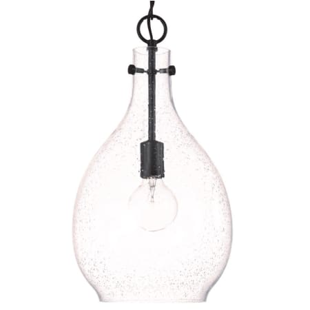 Capital Lighting Brentwood 10" Wide Mini Pendant with Shade Matte Black