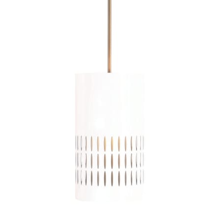 Capital Lighting Dash 10" Wide Mini Pendant Aged Brass / White