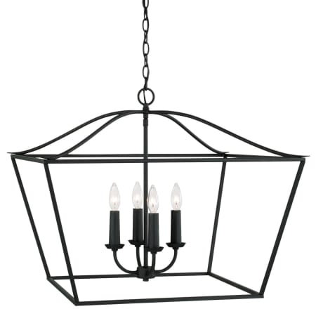 Capital Lighting Grady 4 Light 28" Wide Taper Candle Pendant Black Iron