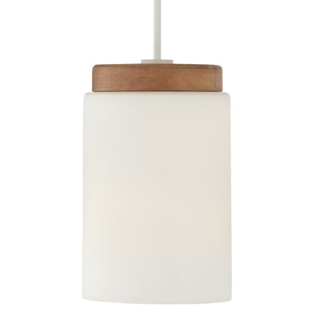 Capital Lighting Liam 9" Wide Wood Mini Pendant with Soft White Glass Shade Light Wood / White