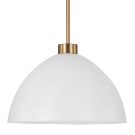 Capital Lighting Ross 13" Wide Pendant Aged Brass / White