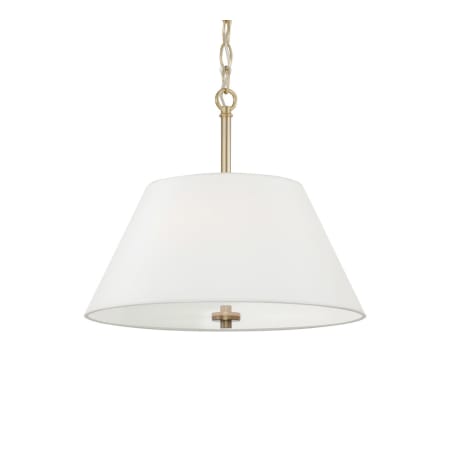 Capital Lighting Parson 3 Light 15" Wide Pendant / Converts to Semi-Flush Matte Brass