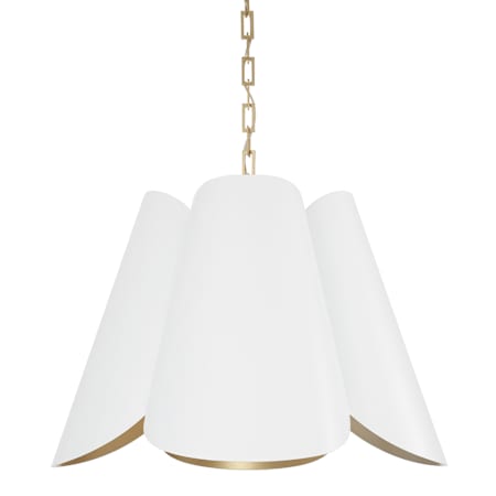 Capital Lighting Maeve 27" Wide Pendant Matte Brass / White