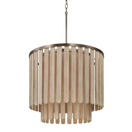 Capital Lighting Jada 5 Light 24" Wide Wood Pendant Dark Brass