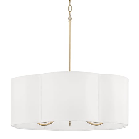 Capital Lighting Sabine 6 Light 24" Wide Pendant Matte Brass