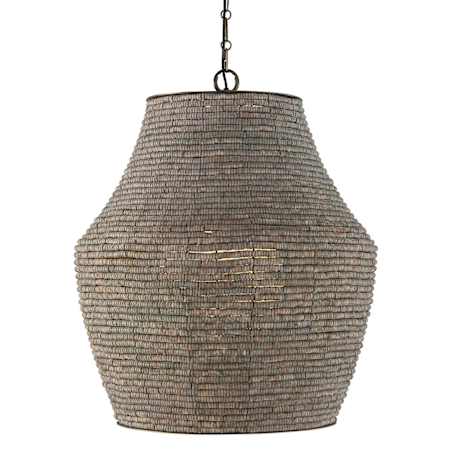 Capital Lighting Morada 24" Wide Wood Pendant Aegean Gray / Dark Brass