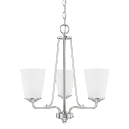 Capital Lighting Braylon 3 Light 18" Wide Chandelier Brushed Nickel