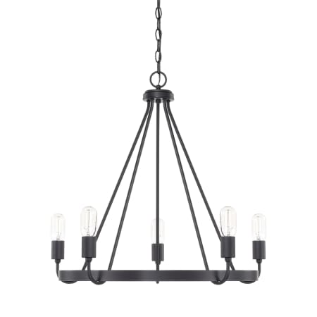 Capital Lighting Tanner 5 Light 27" Wide Chandelier Matte Black