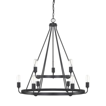 Capital Lighting Tanner 9 Light 31" Wide Chandelier Matte Black