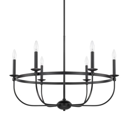 Capital Lighting Rylann 6 Light 30" Wide Ring Chandelier Matte Black