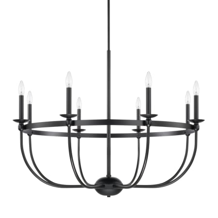 Capital Lighting Rylann 8 Light 38" Wide Candle Style Chandelier Matte Black