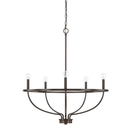 Capital Lighting Greyson 5 Light 29" Wide Taper Candle Chandelier Bronze
