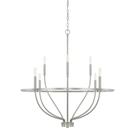 Capital Lighting Greyson 8 Light 34" Wide Taper Candle Chandelier Brushed Nickel