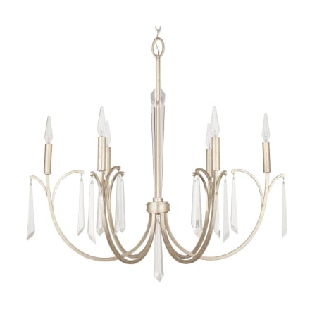 Capital Lighting Gwyneth 6 Light 34" Wide Crystal Chandelier Winter Gold
