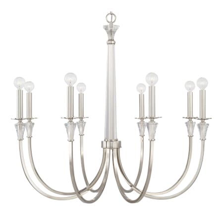 Capital Lighting Laurent 8 Light 36" Wide Crystal Chandelier Polished Nickel