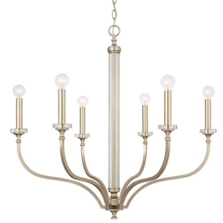 Capital Lighting Breigh 6 Light 32" Wide Chandelier Brushed Champagne