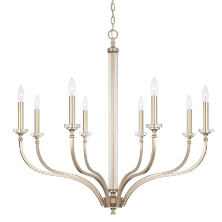 Capital Lighting Breigh 8 Light 38" Wide Taper Candle Chandelier Brushed Champagne