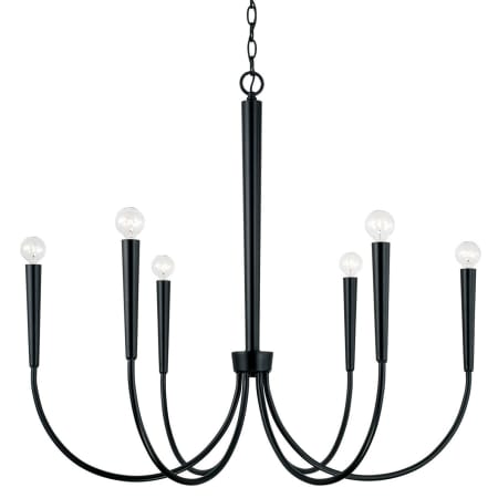 Capital Lighting Holden 6 Light 33" Wide Taper Candle Chandelier Matte Black