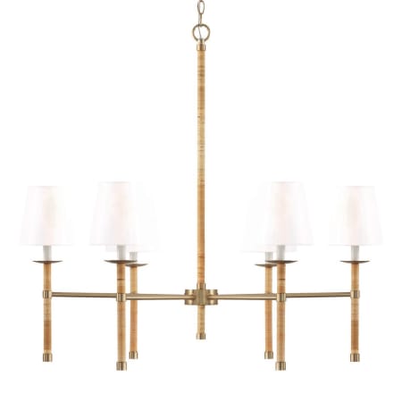 Capital Lighting Tulum 6 Light 38" Wide Chandelier Matte Brass