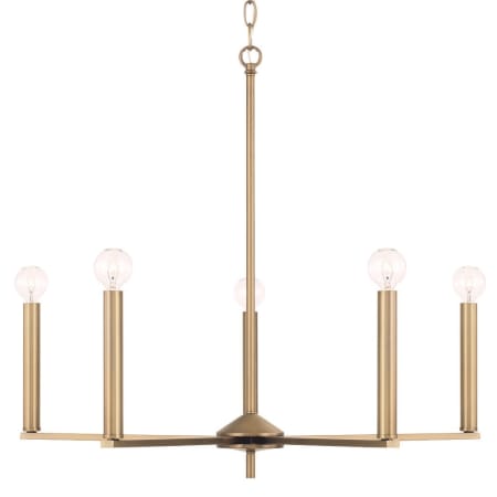 Capital Lighting Portman 5 Light 28" Wide Candle Style Chandelier Aged Brass