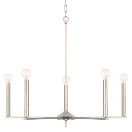 Capital Lighting Portman 5 Light 28" Wide Candle Style Chandelier Brushed Nickel