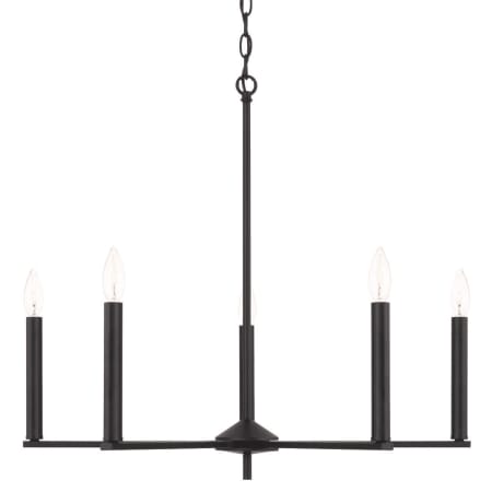 Capital Lighting Portman 5 Light 28" Wide Candle Style Chandelier Matte Black
