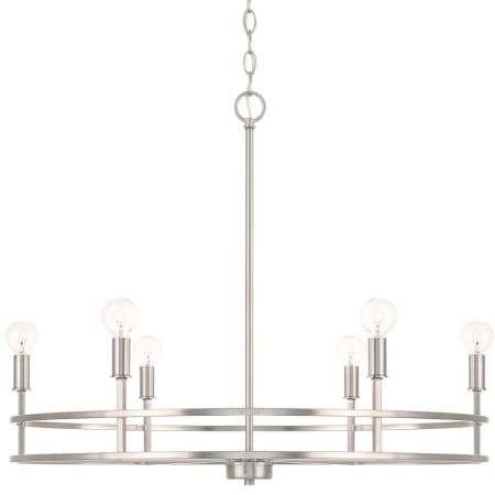 Capital Lighting Fuller 6 Light 28" Wide Ring Chandelier Brushed Nickel