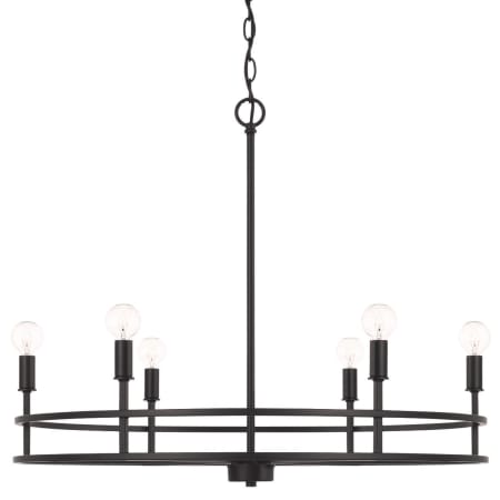 Capital Lighting Fuller 6 Light 28" Wide Ring Chandelier Matte Black