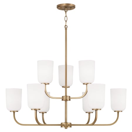 Capital Lighting Lawson 9 Light 32" Wide Chandelier Aged Brass