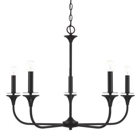 Capital Lighting Presley 5 Light 31" Wide Candle Style Chandelier Matte Black