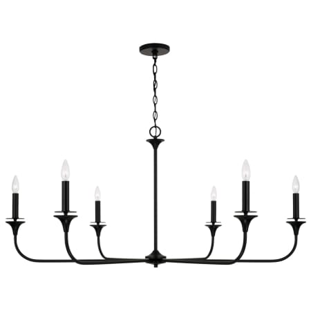 Capital Lighting Presley 6 Light 49" Wide Candle Style Chandelier Matte Black