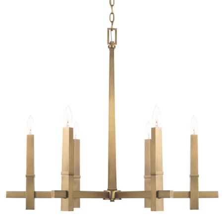Capital Lighting Blake 6 Light 32" Wide Candle Style Chandelier Aged Brass