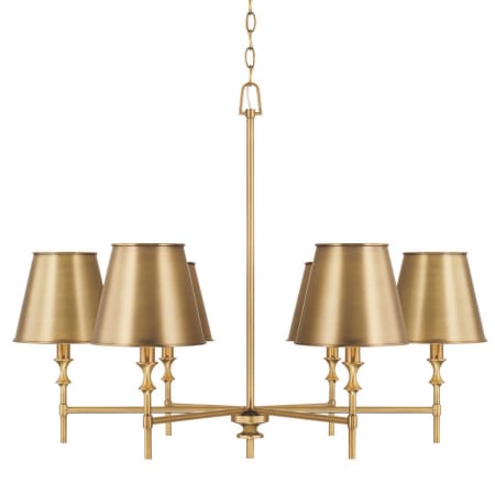 Capital Lighting Whitney 6 Light 34" Wide Chandelier Aged Brass