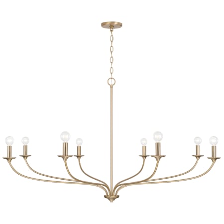 Capital Lighting Dolan 8 Light 52" Wide Candle Style Chandelier Matte Brass