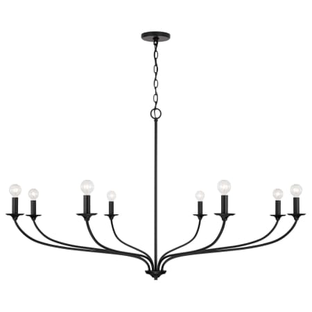 Capital Lighting Dolan 8 Light 52" Wide Candle Style Chandelier Matte Black