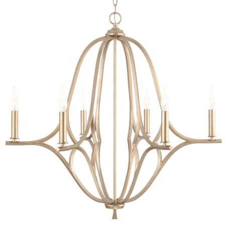 Capital Lighting Claire 6 Light 32" Wide Candle Style Chandelier Brushed Champagne