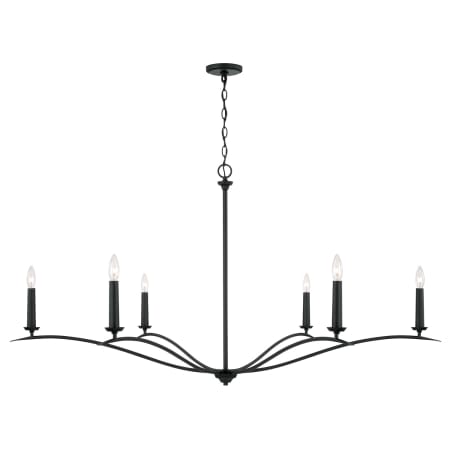 Capital Lighting Grady 6 Light 57" Wide Taper Candle Style Chandelier Black Iron