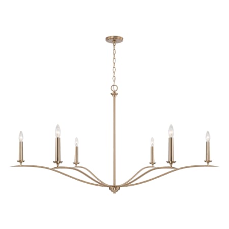 Capital Lighting Grady 6 Light 57" Wide Taper Candle Style Chandelier Matte Brass