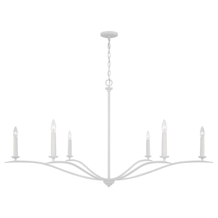 Capital Lighting Grady 6 Light 57" Wide Taper Candle Style Chandelier Textured White