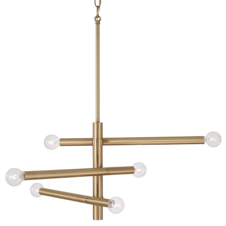 Capital Lighting Zane 6 Light 26" Wide Sputnik Chandelier Aged Brass