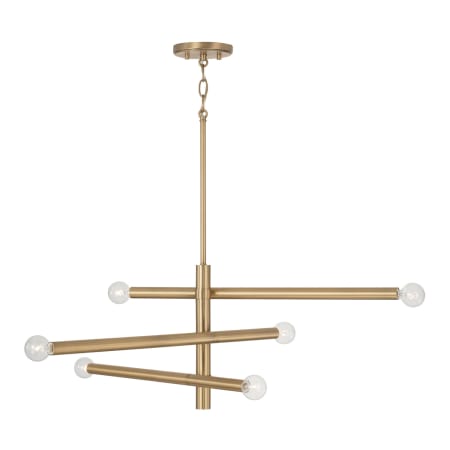 Capital Lighting Zane 6 Light 33" Wide Sputnik Chandelier Aged Brass